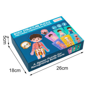 Puzzle corp uman lemn Montessori