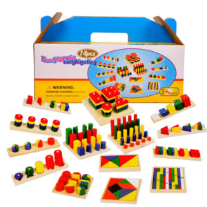 Set constructii Montessori 14 in 1