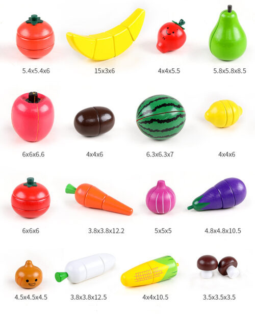 Legume si fructe lemn Montessori