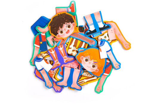 Puzzle corp uman lemn Montessori