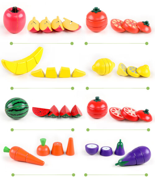 Legume si fructe lemn Montessori