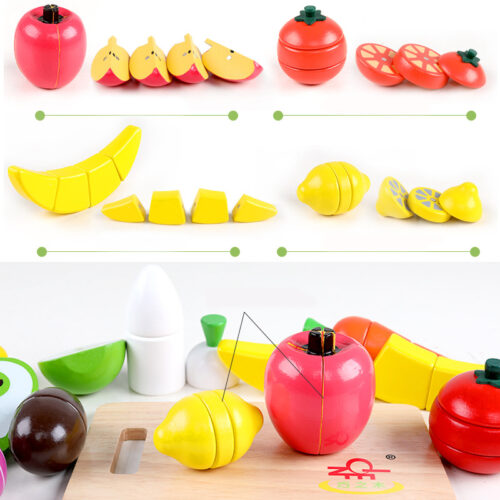 Legume si fructe lemn Montessori