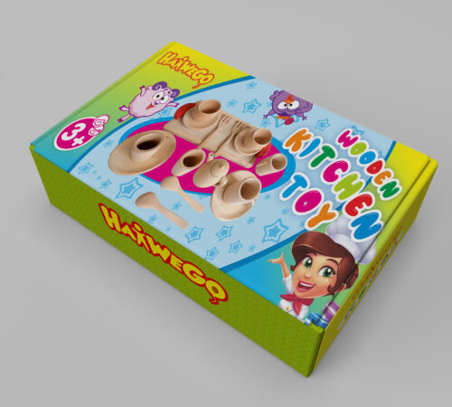 Set tava, tacamuri vase lemn Montessori