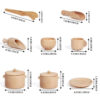 Set jucarii senzoriale vase si lingura lemn Montessori/Waldorf