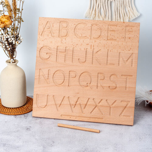 Tablita din lemn, alfabet Montessori