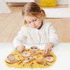 Set jucarii senzoriale vase si lingura lemn Montessori/Waldorf