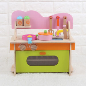 Bucatarie colorata lemn Montessori