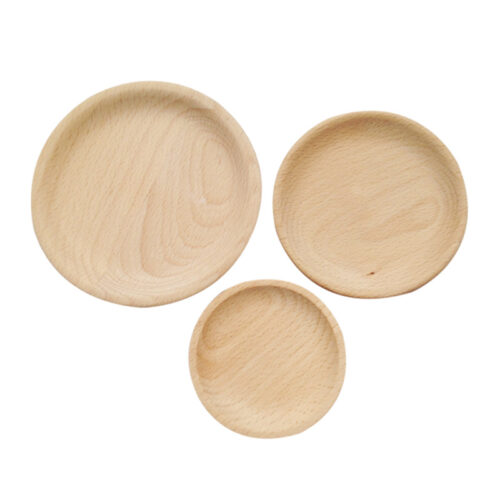 Set jucarii senzoriale vase si lingura lemn Montessori/Waldorf