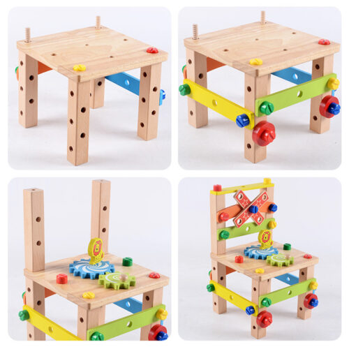 Scaun lemn asamblare Montessori