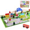 Tren lemn colorat Montessori
