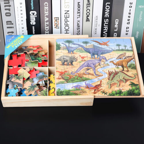 Puzzle dinozauri Montessori