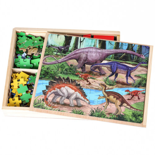 Puzzle dinozauri Montessori