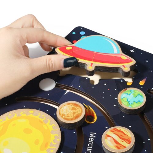 Placa sistem solar lemn Montessori
