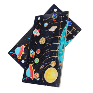 Placa sistem solar lemn Montessori