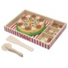 Pizza lemn 64 piese Montessori