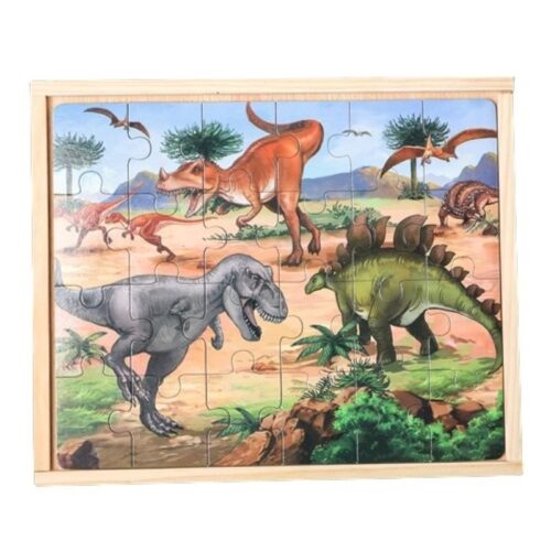 Puzzle dinozauri Montessori