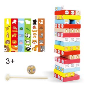 Turn jenga cu figurine Montessori